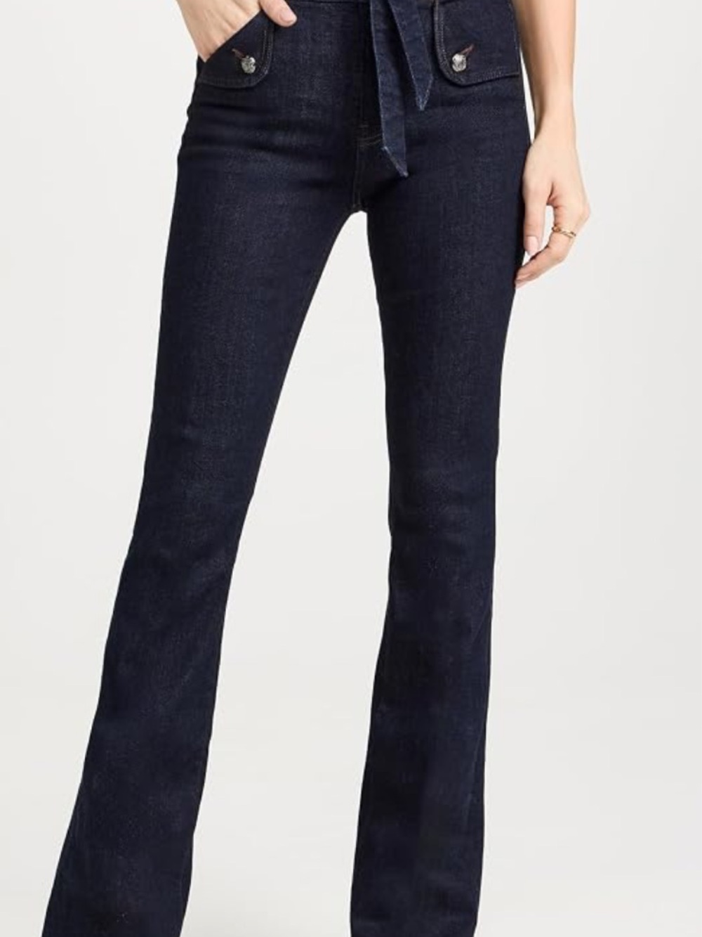 Veronica Beard Giselle skinny flare High-Rise Flare Jeans black denim